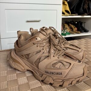 Balenciaga Women's Beige Track  Sneakers